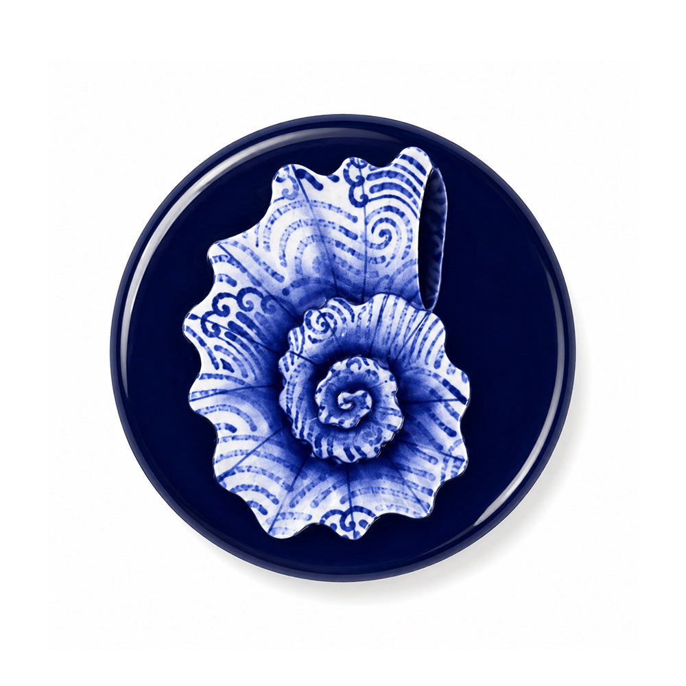 Blue Spiral Shell Badge