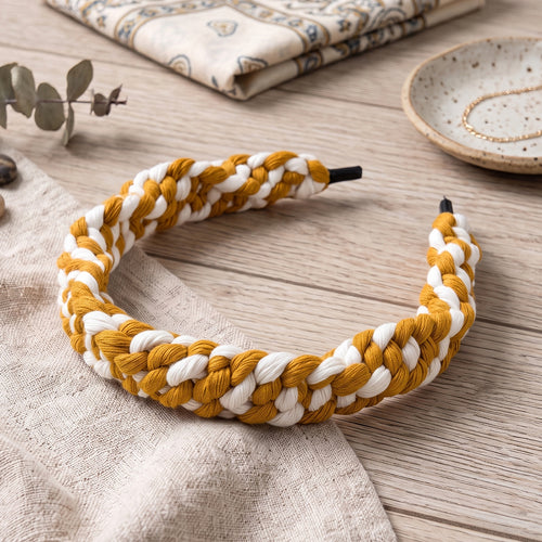 Bandana | Mustard Gold & White