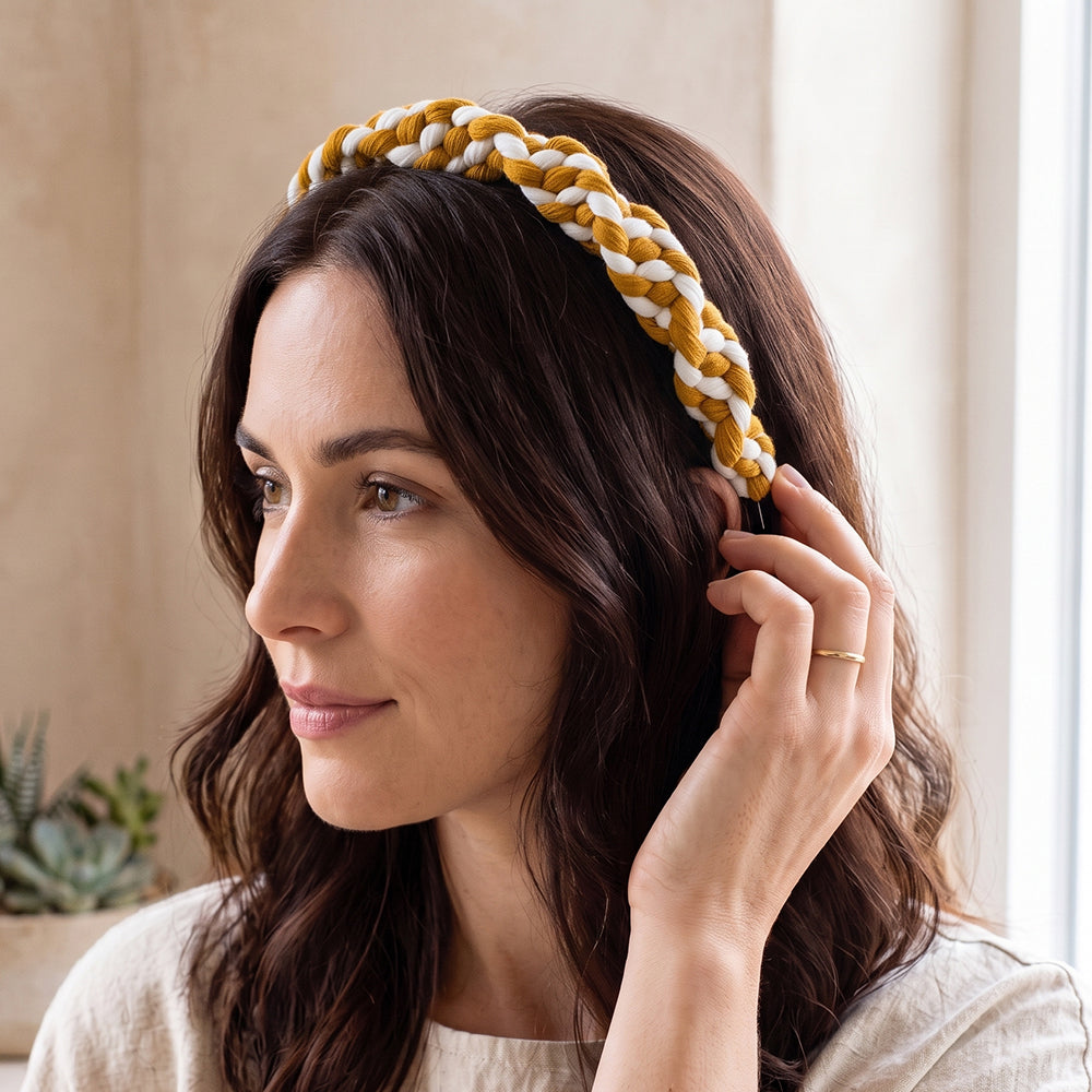 Bandana | Mustard Gold & White