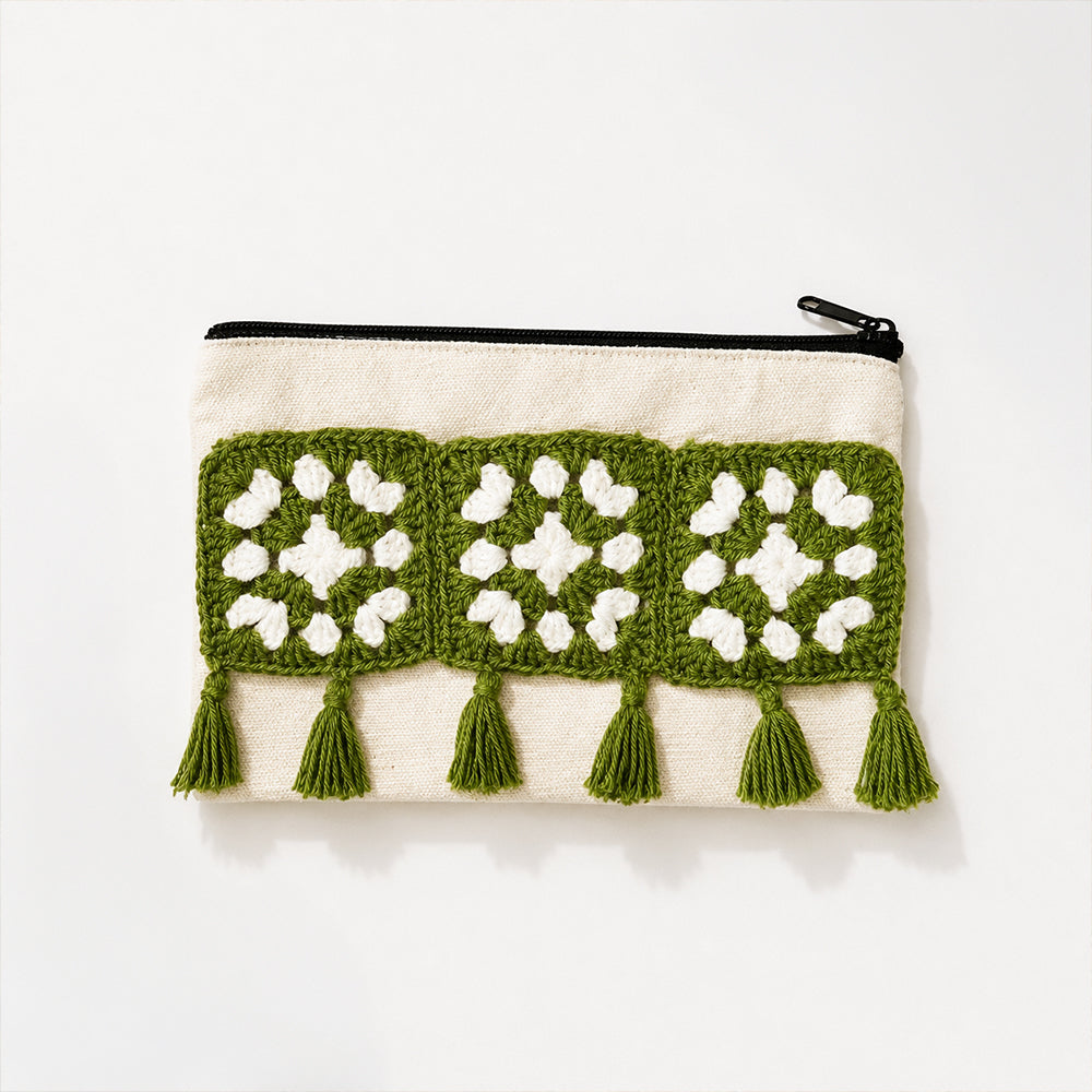 Olive Blossom Granny Pouch