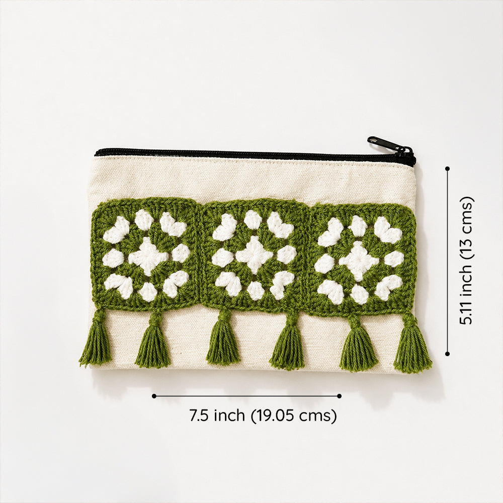 Olive Blossom Granny Pouch