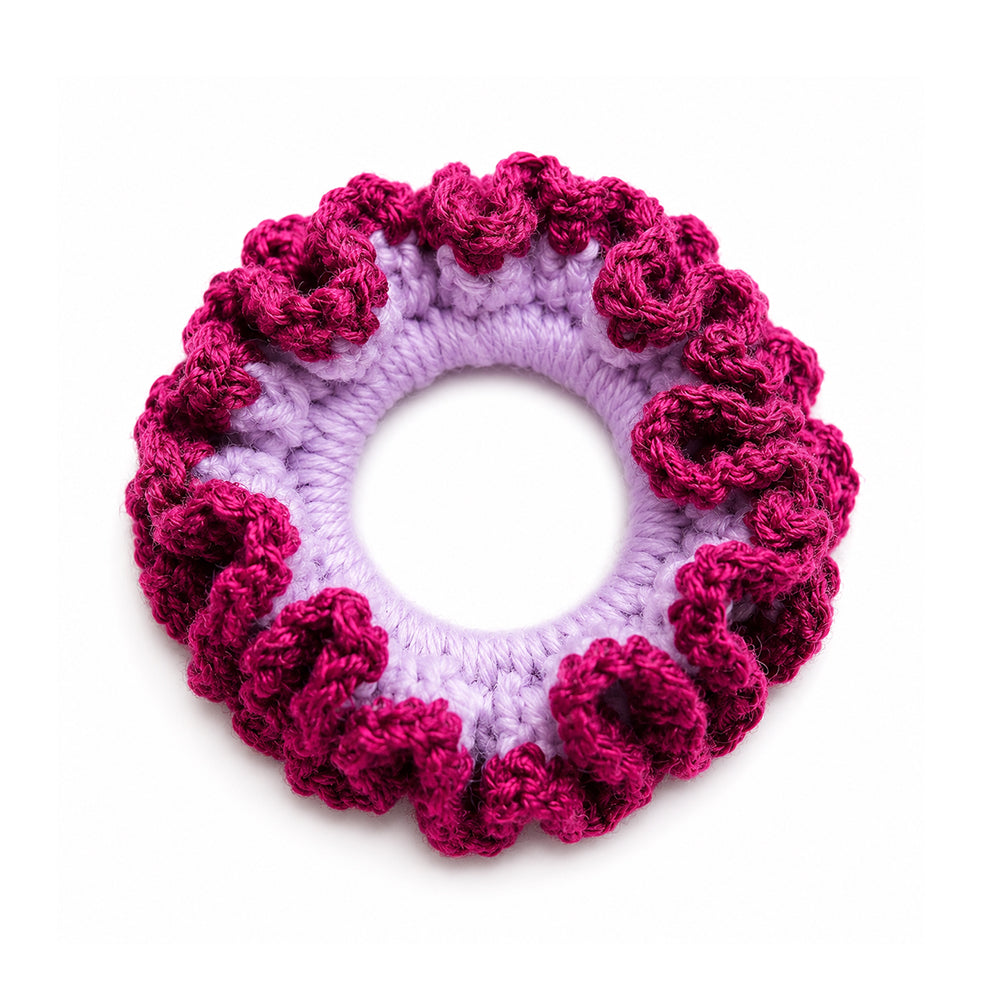 Scrunchie | Berry Magenta & Lavender Lilac