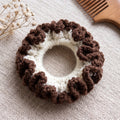 Scrunchie | Chocolate Brown & Ivory Cream