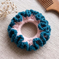 Scrunchie | Peacock Teal & Blush Pink