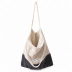 Two-Tone Crochet Tote Bag