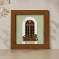 Arched Window with Planters