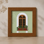 Arched Window with Planters